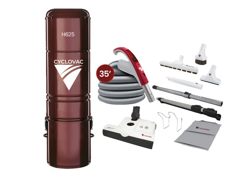 Cyclovac Central vacuum H625 with Sebo ET-1 powerhead kit